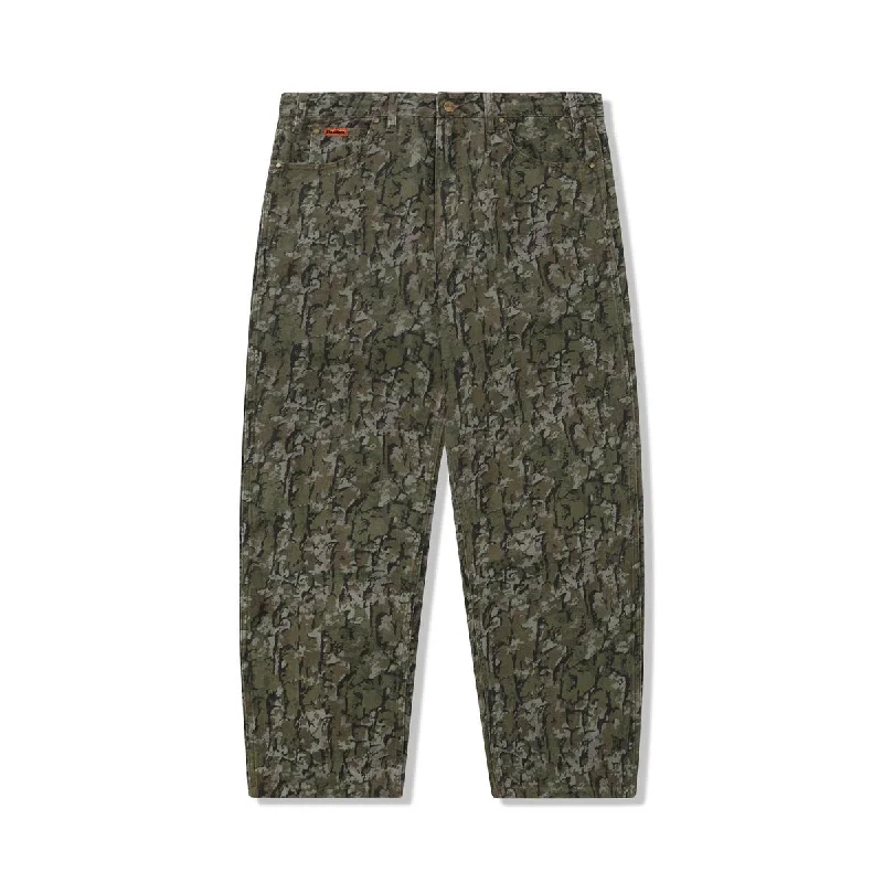 Pants For Team Spirit Merchandise-BUTTERGOODS BARK CAMO DENIM JEANS ARMY