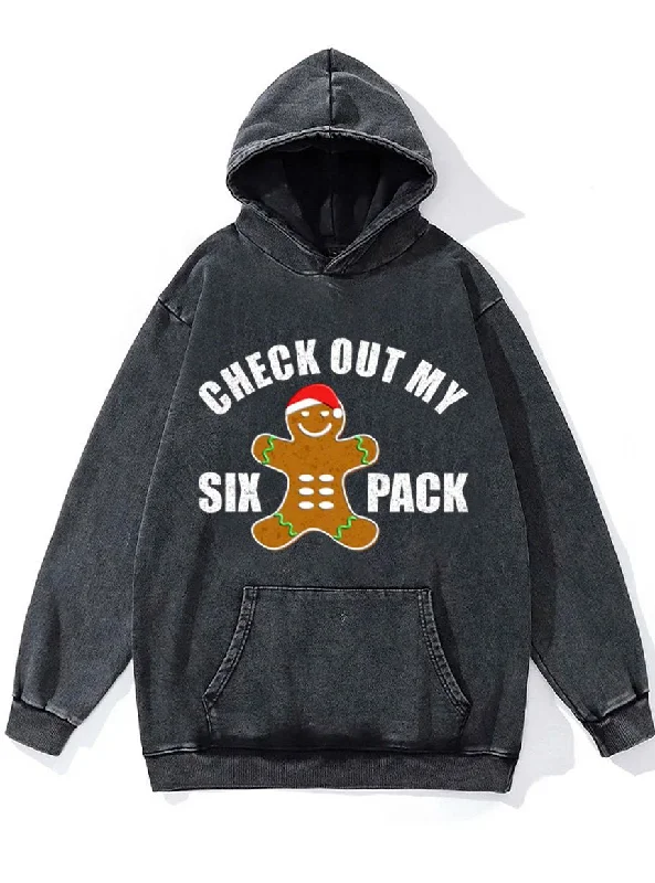 Hoodie For Player Number Customization-check out my six pack Washed Gym Hoodie