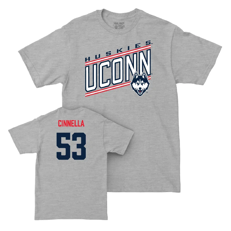 T-Shirt With Player Names-Sport Grey Baseball Vintage Tee - Joe Cinnella