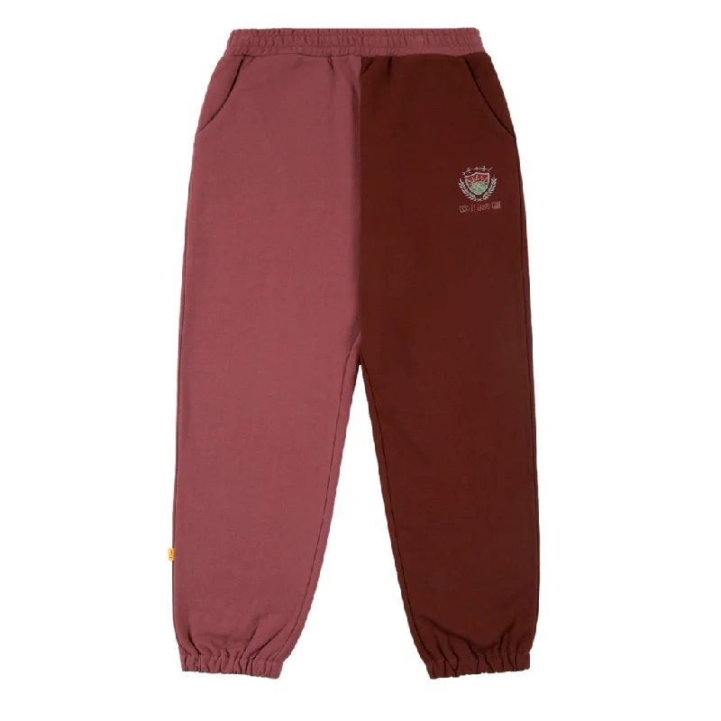 Pants For Personalized Event Gear-DIME SPLIT CREST SWEATPANTS - MAROON