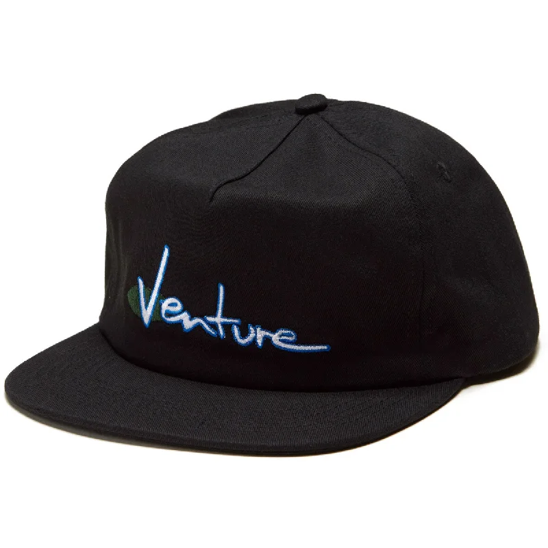 Personalized Hat-VENTURE '92 SNAPBACK HAT - BLACK WHITE BLUE