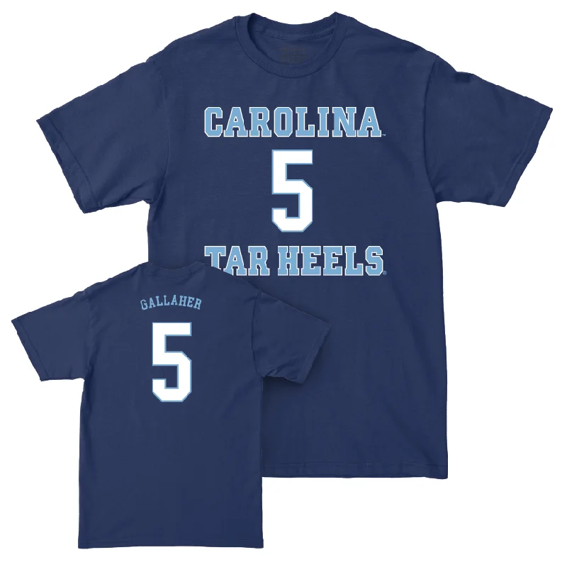 T-Shirt For Fundraising Merchandise-UNC Baseball Sideline Navy Tee  - Gavin Gallaher