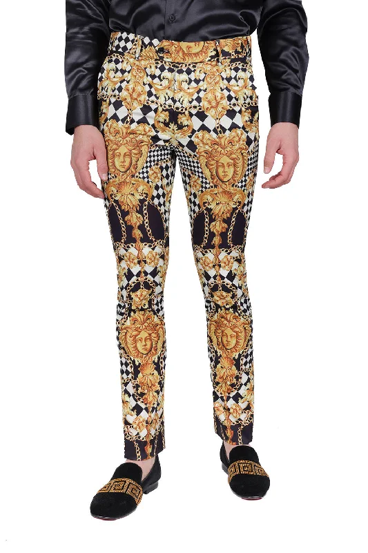 Pants With Custom Fan Designs-Baroque CHECKER Pants