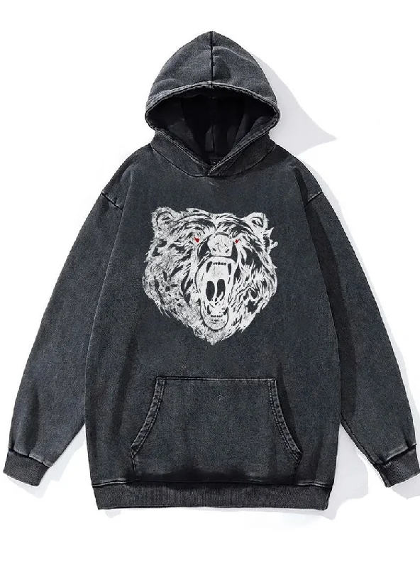 Hoodie For Promotional Team Events-ROARING BEAR Washed Gym Hoodie