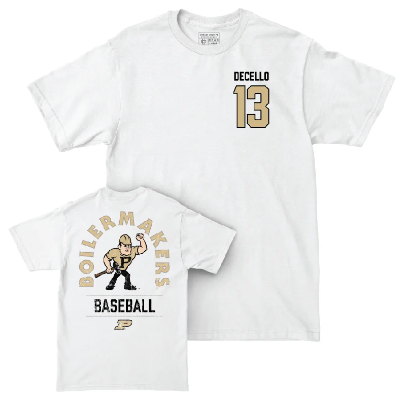 T-Shirt For Kids-Baseball White Mascot Comfort Colors Tee     - Sergio DeCello