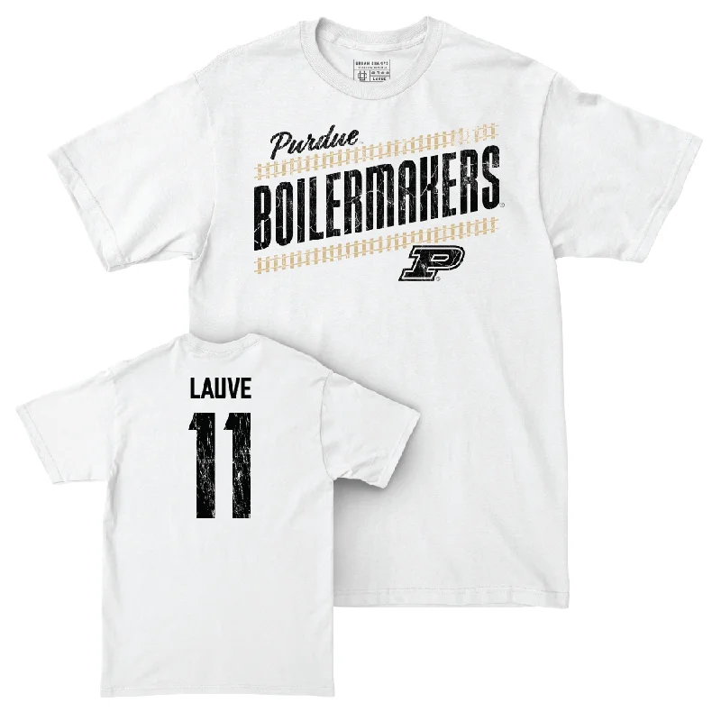 T-Shirt For Personalized Event Merchandise-Baseball White Slant Comfort Colors Tee     - Lance Lauve