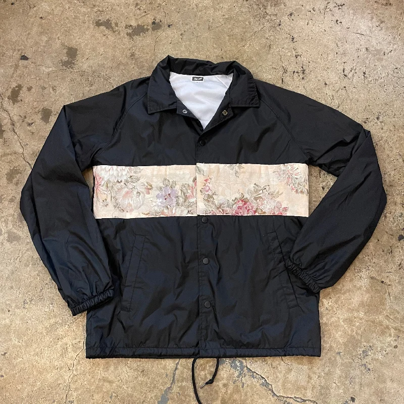 Jackets For Personalized Gifts-Yokishop - Floral Striped Windbreaker