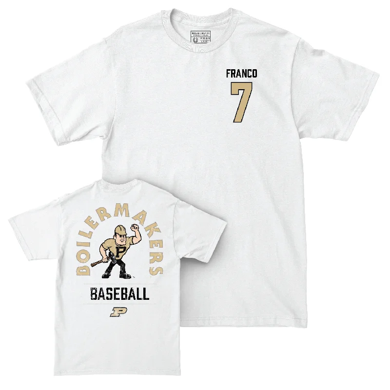 T-Shirt For Fundraising Events-Baseball White Mascot Comfort Colors Tee - Sam Franco | #7