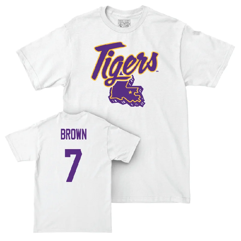 T-Shirt For T-Shirt Fan Gear-Baseball White Tiger State Tee - Jake Brown