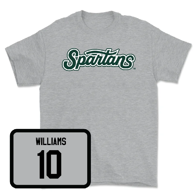 T-Shirt For Softball Custom Orders-Sport Grey Baseball Script Tee - Nick Williams