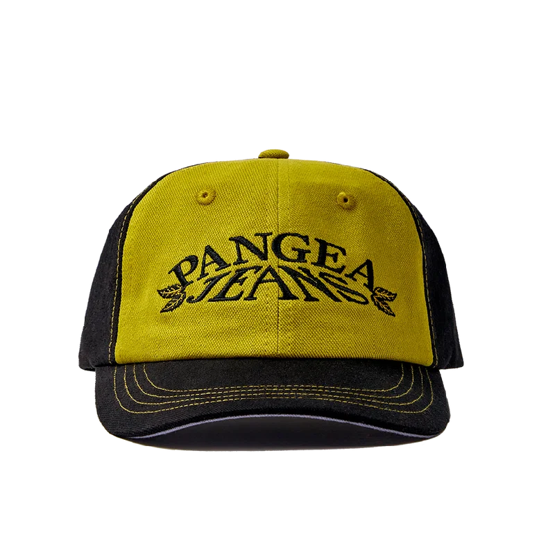 Hat For Fan Apparel Customization-Pangea Jeans Leaf Logo Hat - Black Olive