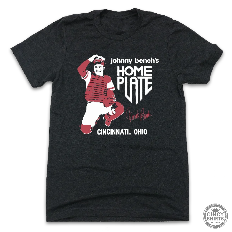 T-Shirt For Professional Game Merchandise-Johnny Bench's Home Plate Restaurant