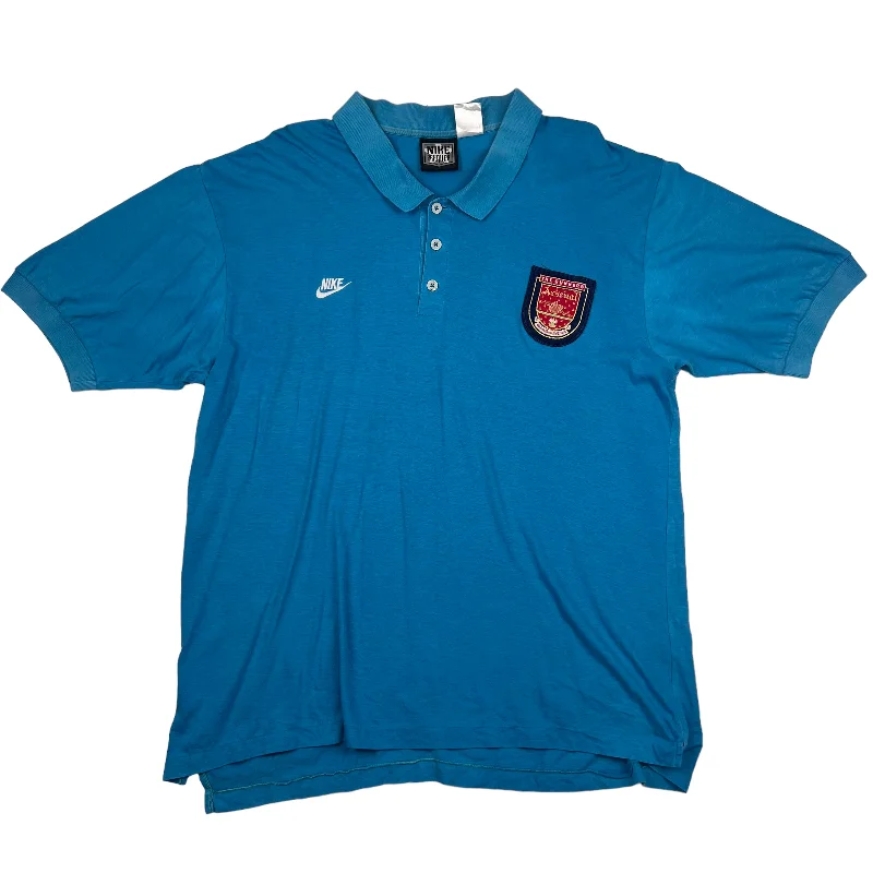 T-Shirt For Sports Fans-Arsenal 1990's Nike Polo T-shirt