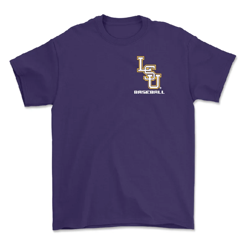 T-Shirt For Game Day Orders-Baseball Purple Team Tee - Nic Bronzini