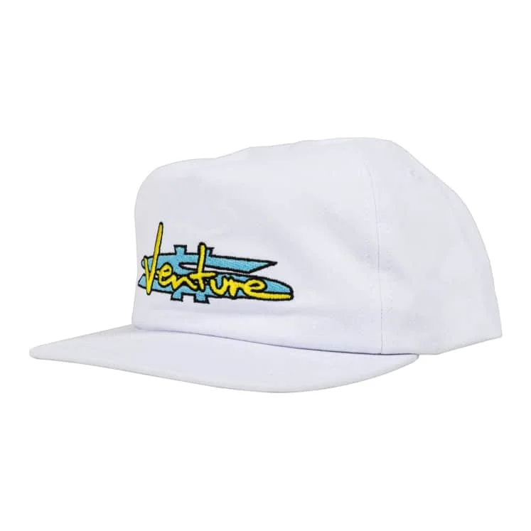 Hat For Sports Fans-VENTURE PAID SNAPBACK HAT - WHITE