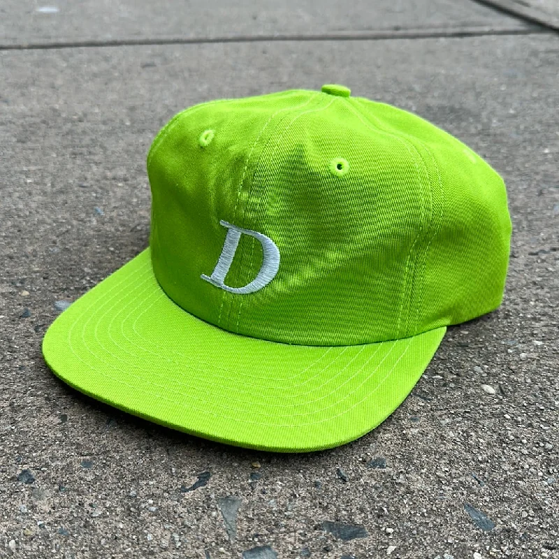 Hat For Group Team Apparel Customization-Dime D Logo Hat - Lime Green