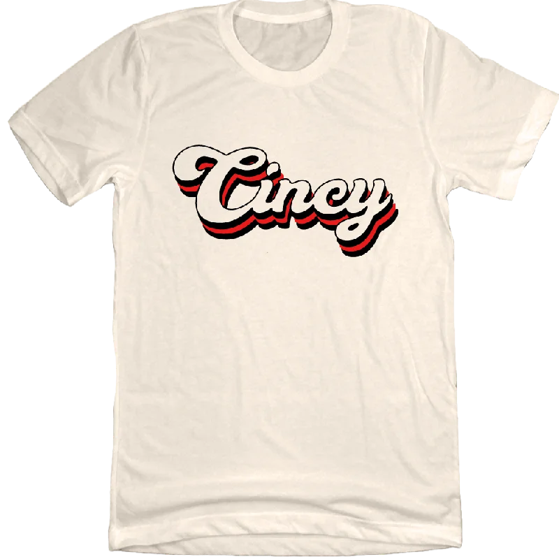 T-Shirt For College Fans-Retro Cincy Baseball Shirt