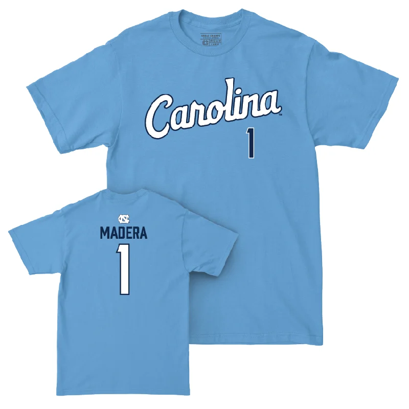 T-Shirt For Softball Fan Custom Gear-UNC Baseball Carolina Blue Script Tee  - Alex Madera