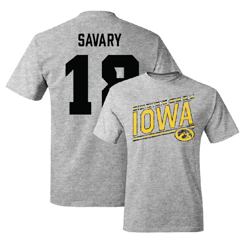 T-Shirt For Professional Fan Gear Customization-Sport Grey Baseball Slant Tee  - Aaron Savary