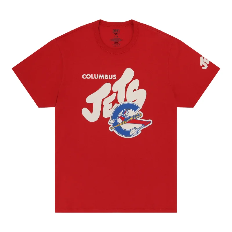 T-Shirt With Custom Player Design-Columbus Jets EFF MiLB Letterhead T-Shirt