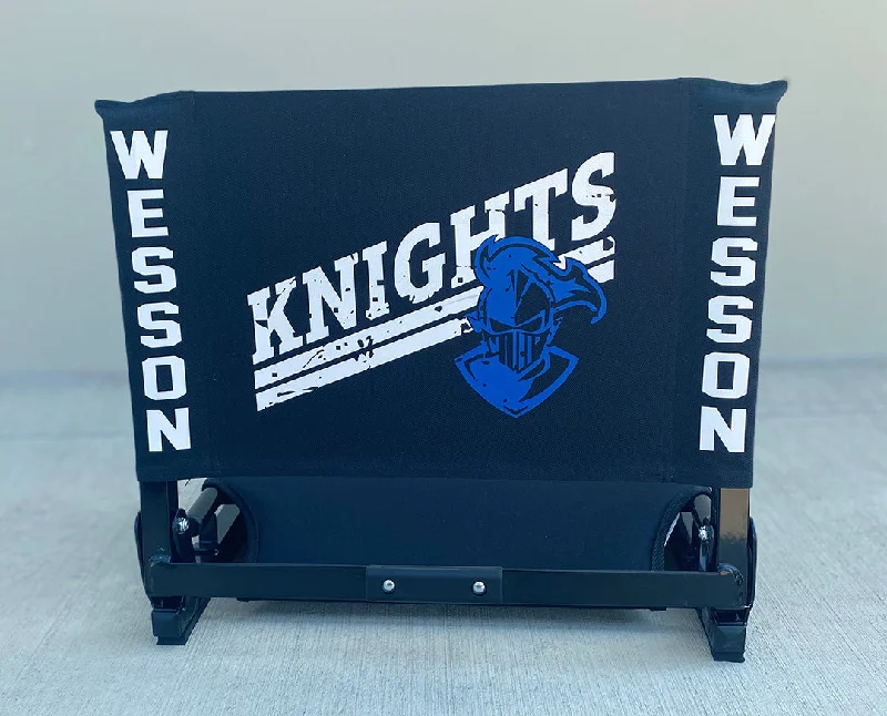 T-Shirt For Player Customization-Windsor - Folding Stadium Chair Seat (SC2 & WSC2) with Knights Distressed Slanted