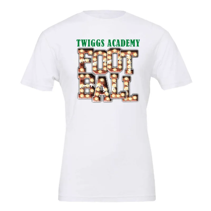 T-Shirt For Custom Event Team Orders-Twiggs Academy - Twiggs Academy Football Marquee - White (Tee/Drifit/Hoodie/Sweatshirt)