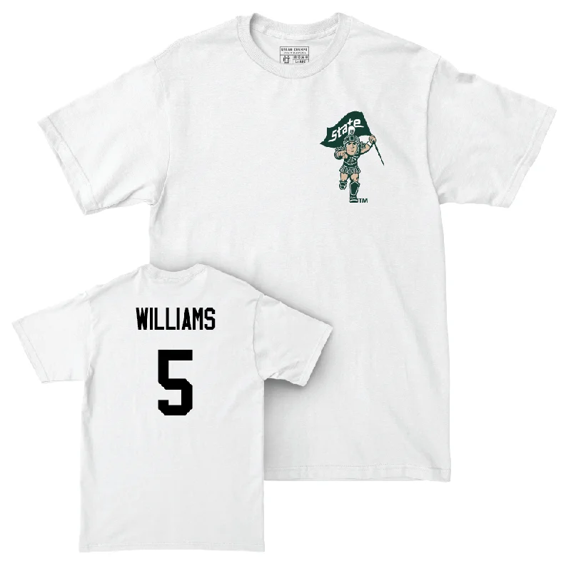 T-Shirt For Softball Game Day Merchandise-Baseball White Sparty Comfort Colors Tee   - Christian Williams