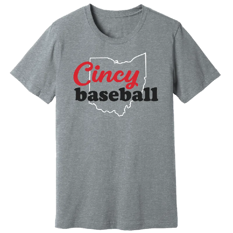 T-Shirt For Team Fundraising Campaigns-Cincy Baseball Script