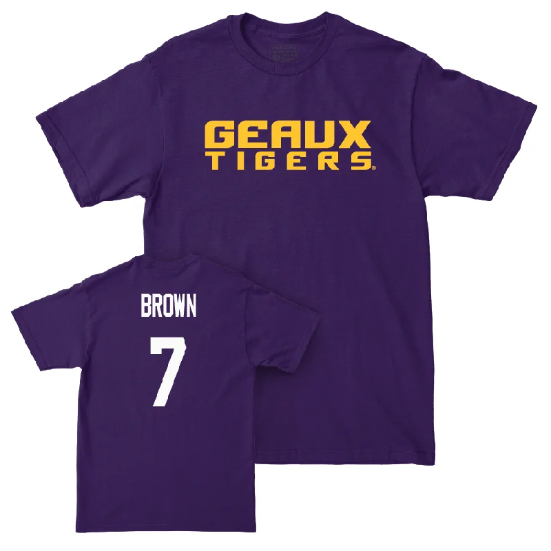 T-Shirt For Fan Gear Fundraising-Baseball Purple Geaux Tee - Jake Brown