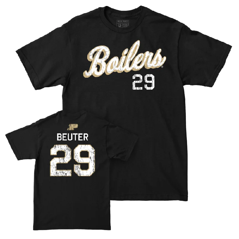 Custom T-Shirt-Baseball Black Script Tee     - Gavin Beuter