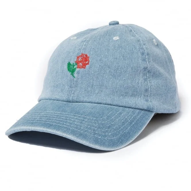 Hat For Personalized School Event Gear-The Quiet Life Rose Dad Hat - Light Denim