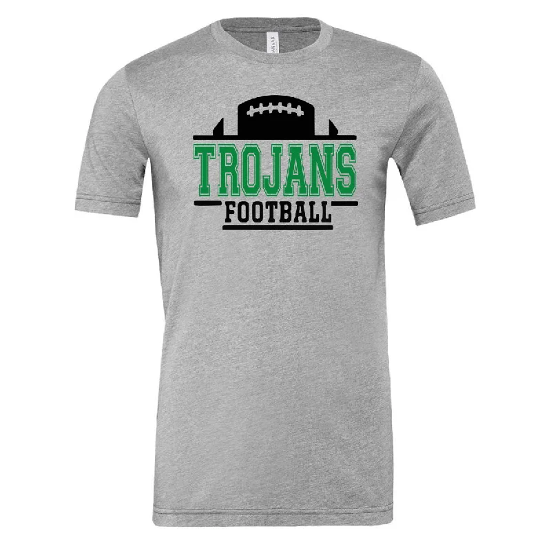 T-Shirt For Special Edition Fan Apparel-Twiggs Academy - Football Trojans Football - Athletic Heather (Tee/Drifit/Hoodie/Sweatshirt)