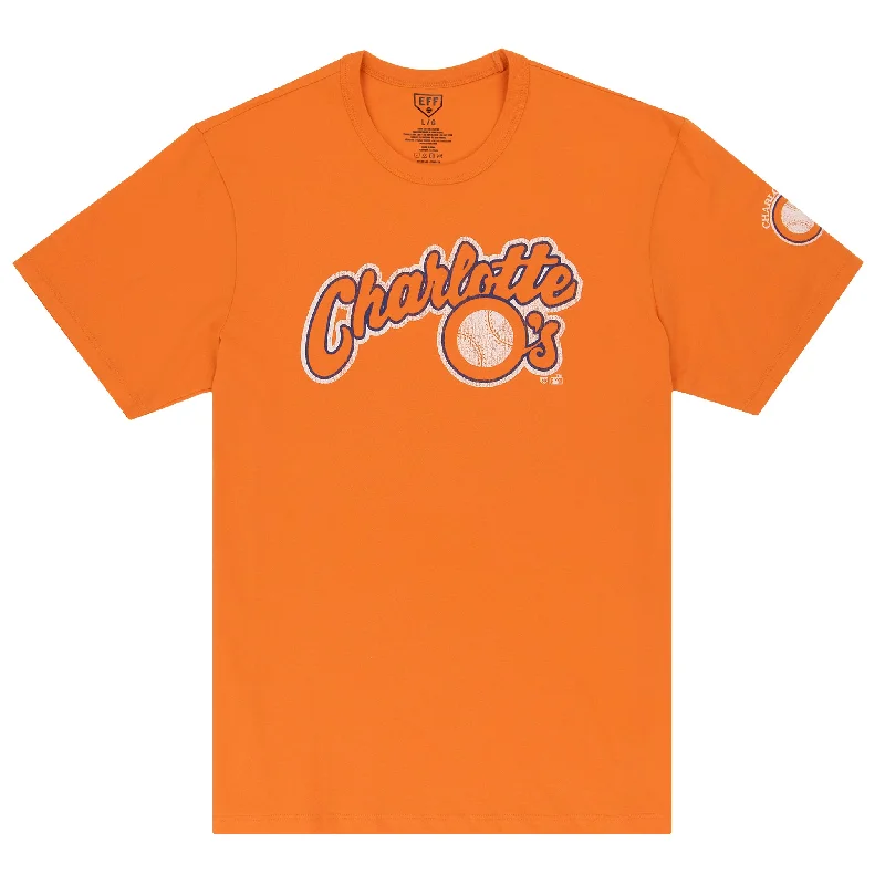 T-Shirt For Coaches-Charlotte Orioles EFF MiLB Vintage T-Shirt