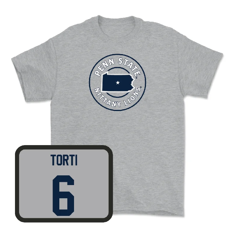 T-Shirt With Team Logo-Sport Grey Baseball State Tee - Ty Torti