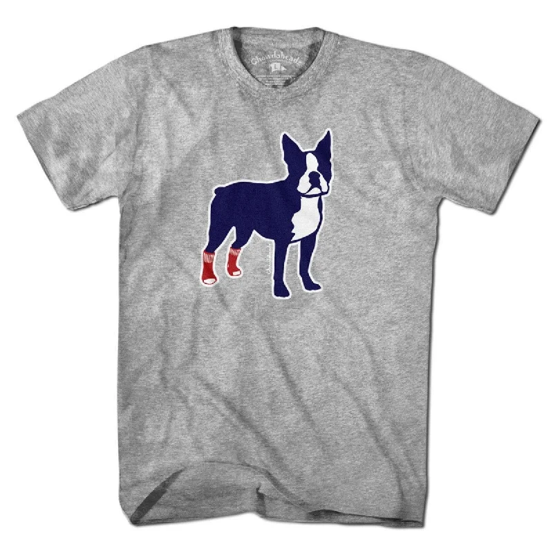 T-Shirt For Player Custom Orders-Socks on Boston Terrier T-Shirt