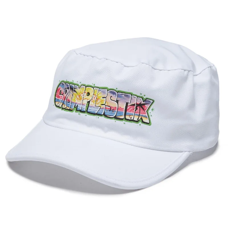 Hat For T-Shirt Fan Gear-Anti Hero Grimple Beach Painters Hat - White