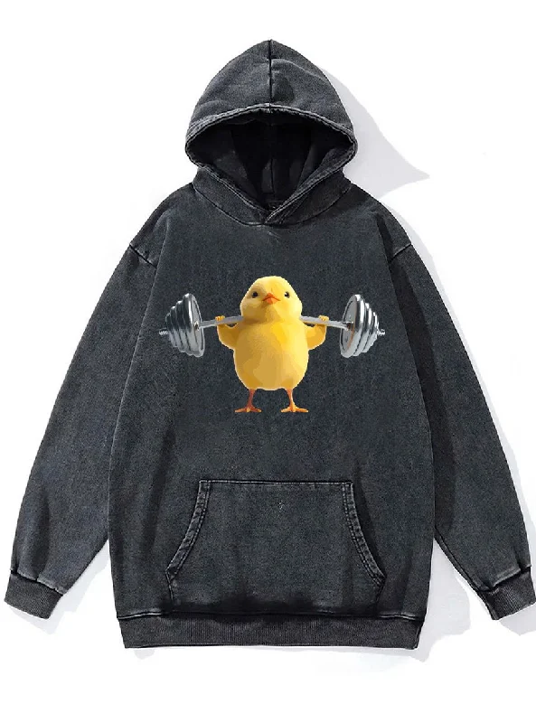 Hoodie For Professional Fan Apparel-chick lift heavy Washed Gym Hoodie