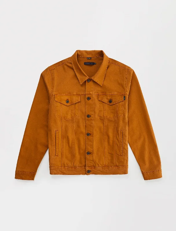 Jackets With Player Names-Deep Camel Trucker Jacket