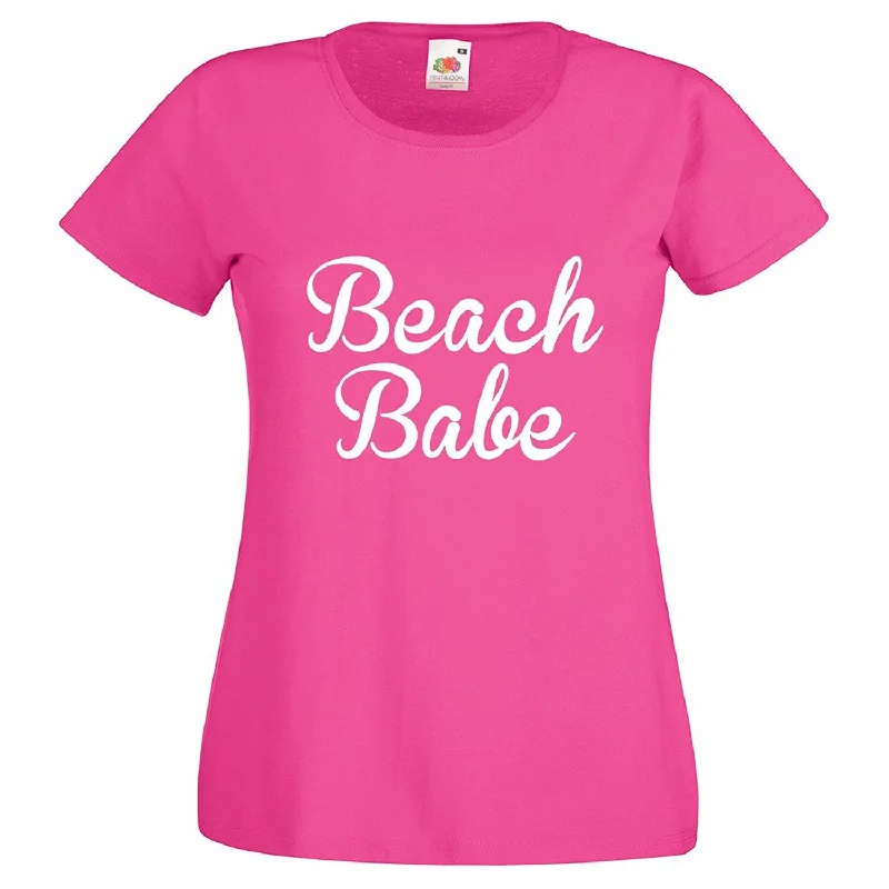 T-Shirt For Group Custom Fan Orders-Ladies retro beach babe T-shirt