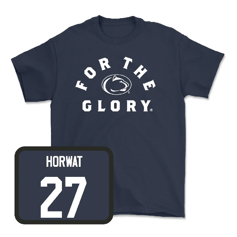 T-Shirt For Sports Fans-Navy Baseball For The Glory Tee - Mason Horwat