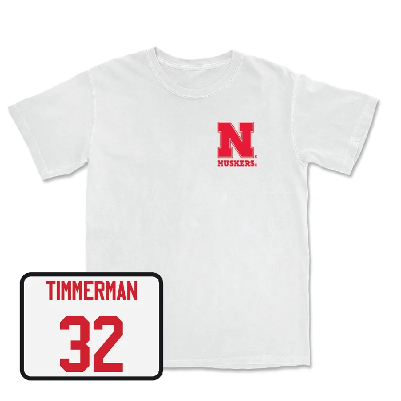 T-Shirt For Team Fundraising Campaigns-Baseball White Comfort Colors Tee - Tucker Timmerman