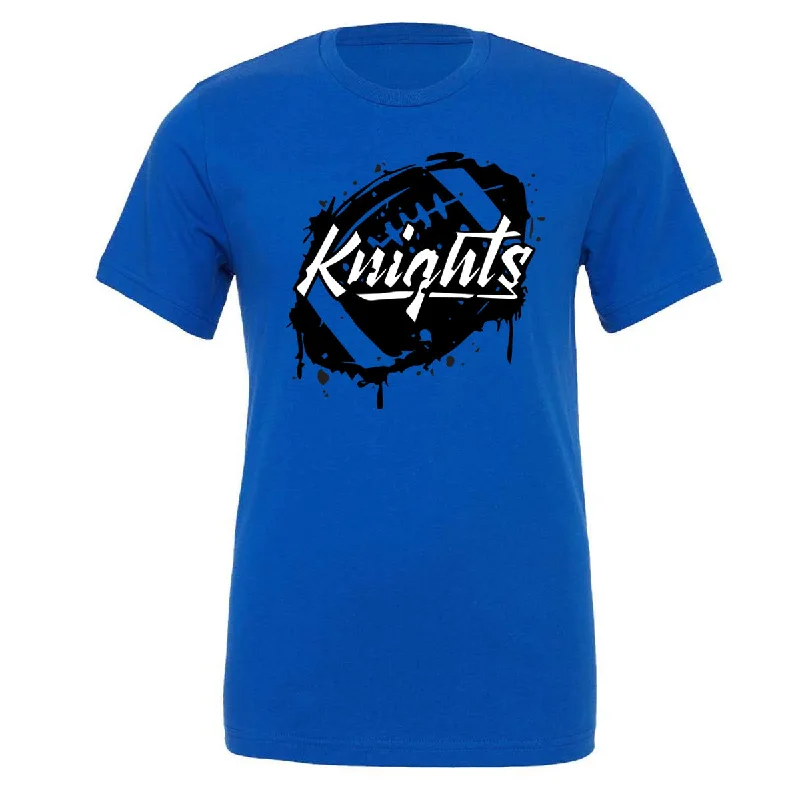 T-Shirt With Custom Embroidered Logos-Windsor - Knights Football - Royal (Tee/Hoodie/Sweatshirt)