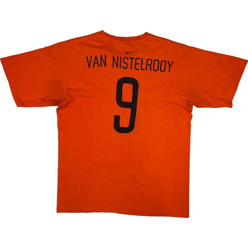 T-Shirt For Game Day-Nike 00's Netherlands Van Nistelrooy Graphic T-shirt Orange