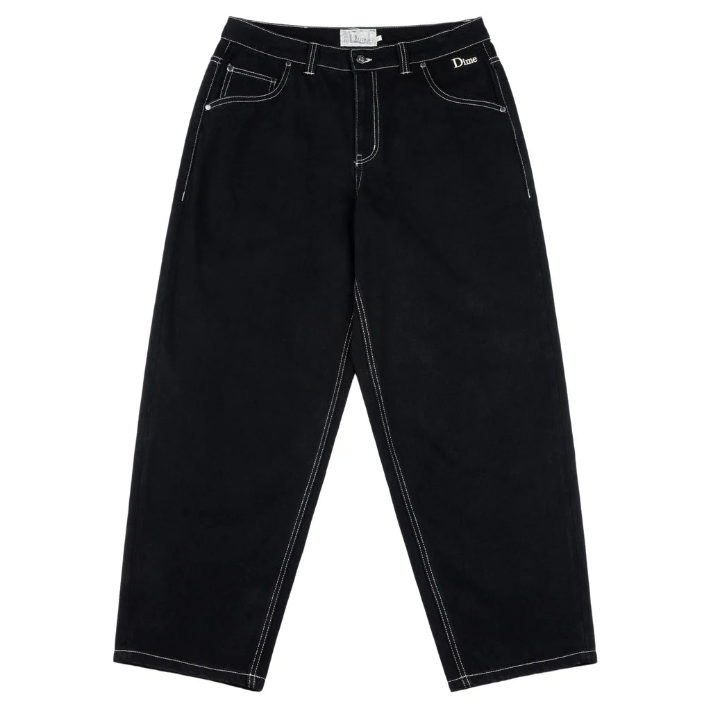 Pants For Coaches-Dime classic Baggy Denim Pants - (Black)