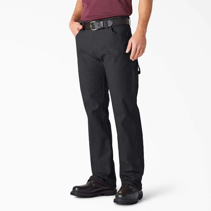 Pants For Special Events-Dickies Relaxed Fit Heavyweight Duck Carpenter Pants - Rinsed Black