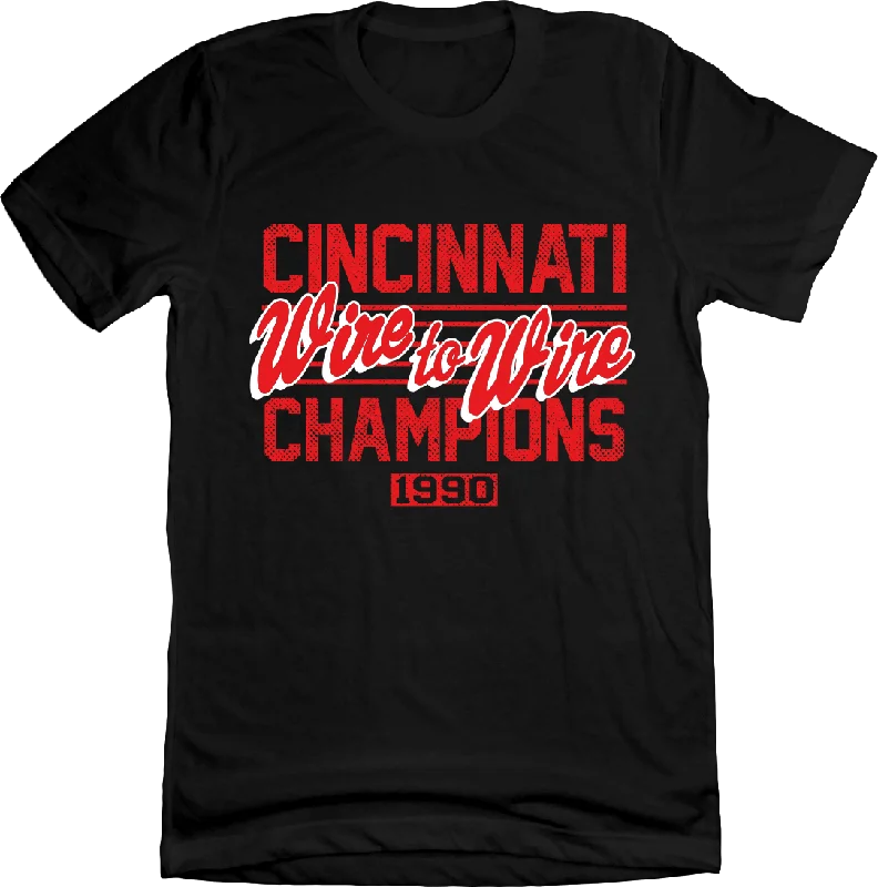 T-Shirt With Custom Team Names-Cincinnati Wire-to-Wire Champions