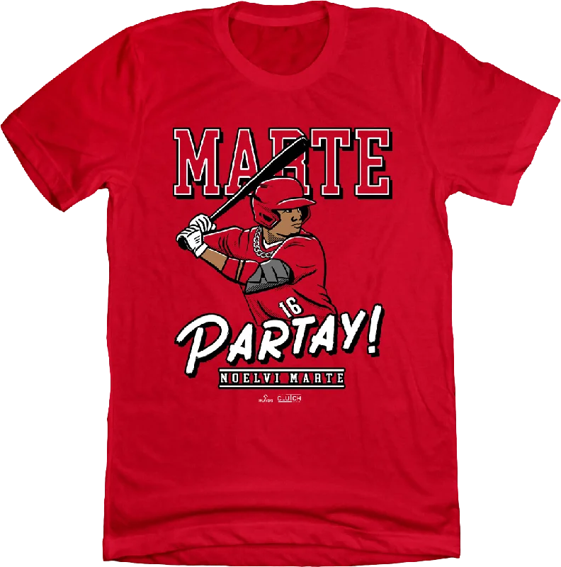 T-Shirt For Team Spirit Merchandise-Noelvi Marte Partay MLBPA T-shirt