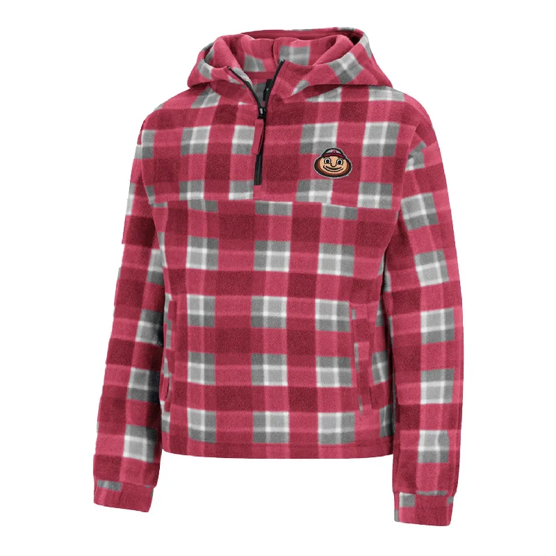 Jackets For Group Customization-Girls Ohio State Buckeyes Flooflovers 1/4 Zip Jacket