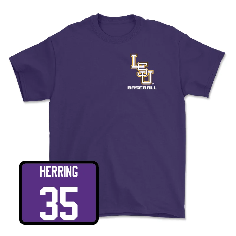 T-Shirt For Professional Merchandise Customization-Baseball Purple Team Tee - Griffin Herring