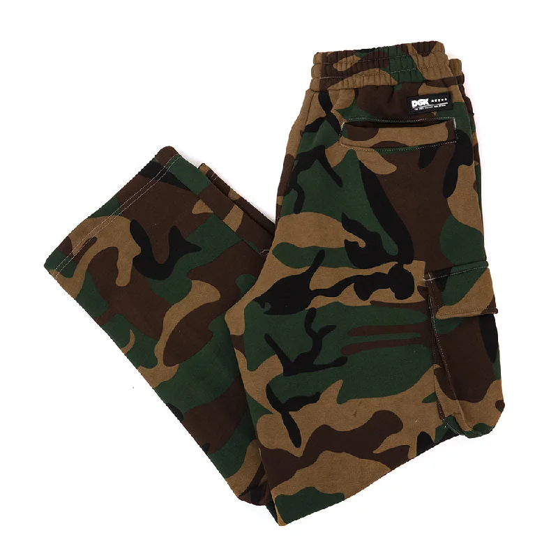 Pants For Official Team Customization-O.G.S. Fleece Cargo Pants (Woodland Camo)